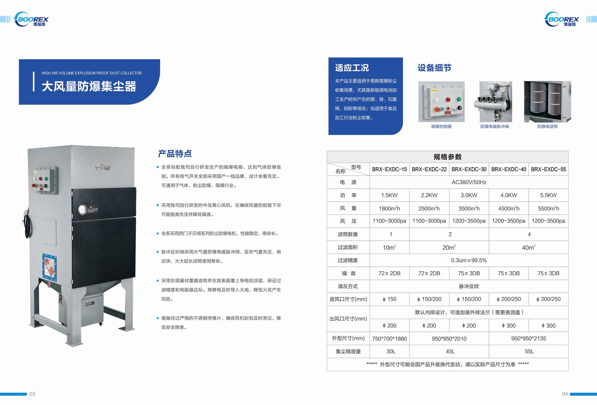 脈沖反吹型防爆工業(yè)集塵器